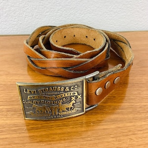 Vintage Belt, Levis Belt, 1970s Belt, Leather Belt, Brown Vintage Belt, Levis Belt, 1970s Belt, Leather Belt, Brown