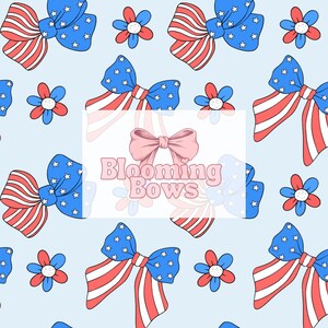 Patriotic Bows - Seamless Pattern - Digital File