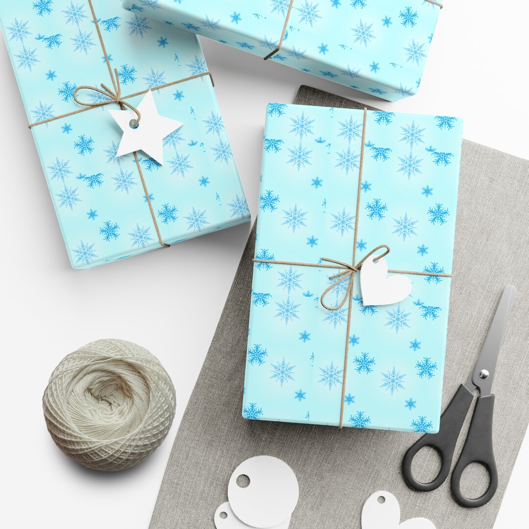 Winter Wonderland Wrapping Paper Collection Small Snowflakes - Etsy
