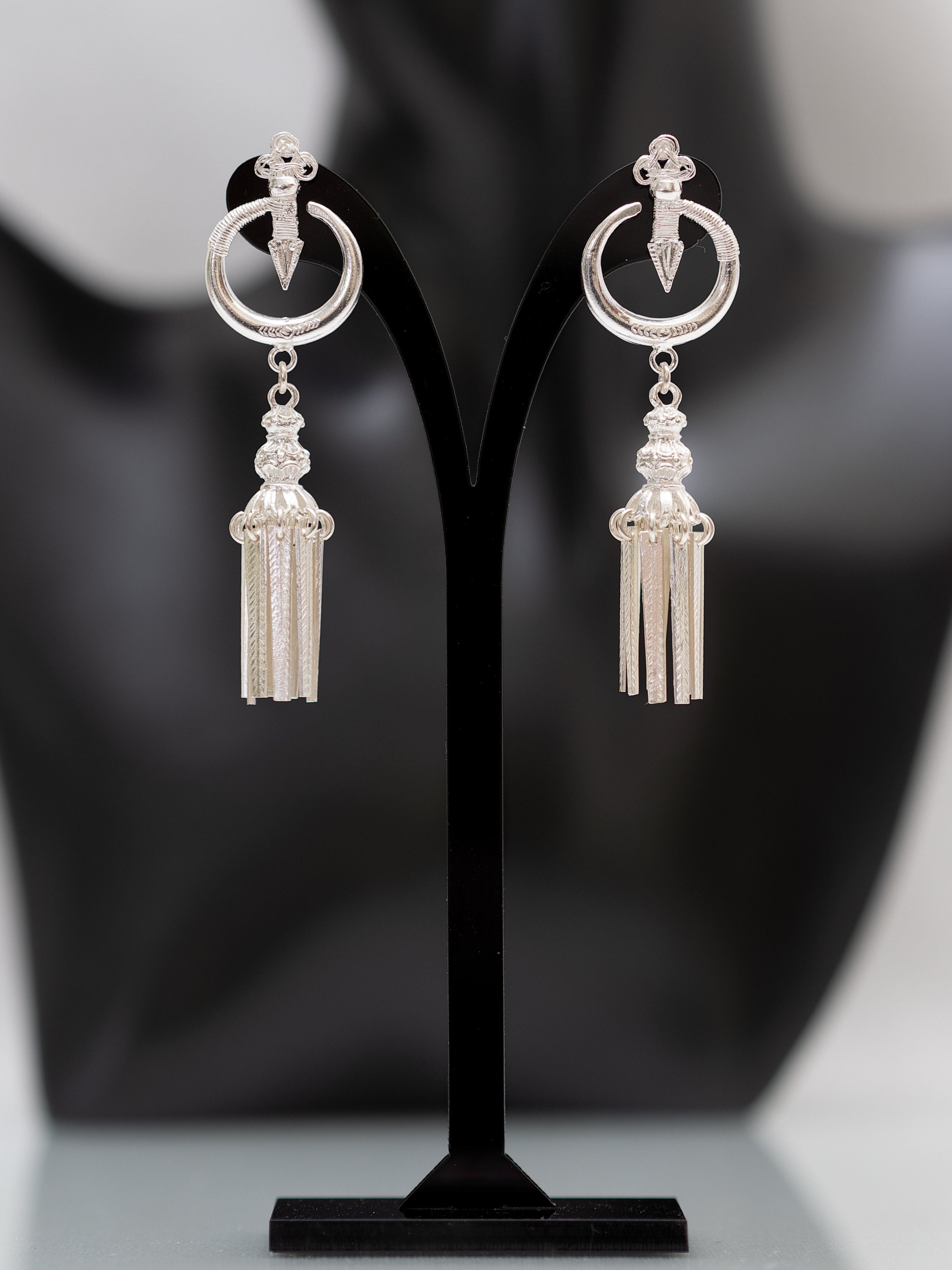 [HAESOOL] 925Silver☆YUE4582 Earrings STERLING SILVER 925 Halo EARRINGS stud style with Oval clear