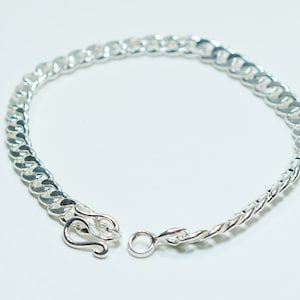 Sterling Silver 925 Cuban Chain Link Bracelet