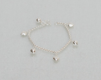 Variety of silver bracelets