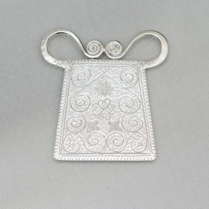 Antique-Style Handmade Hmong (Miao) Silver Phiaj (Soul Lock) Pendant