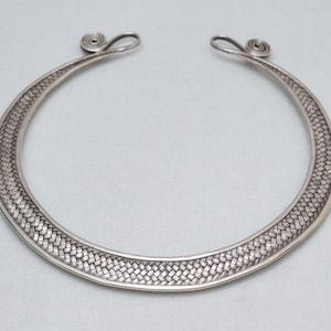 Handmade Woven Silver Choker for kids