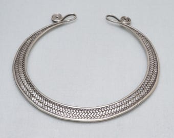 Handmade Woven Silver Choker for kids