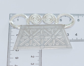 Variety of Hmong silver Phiaj or soul lock pendant