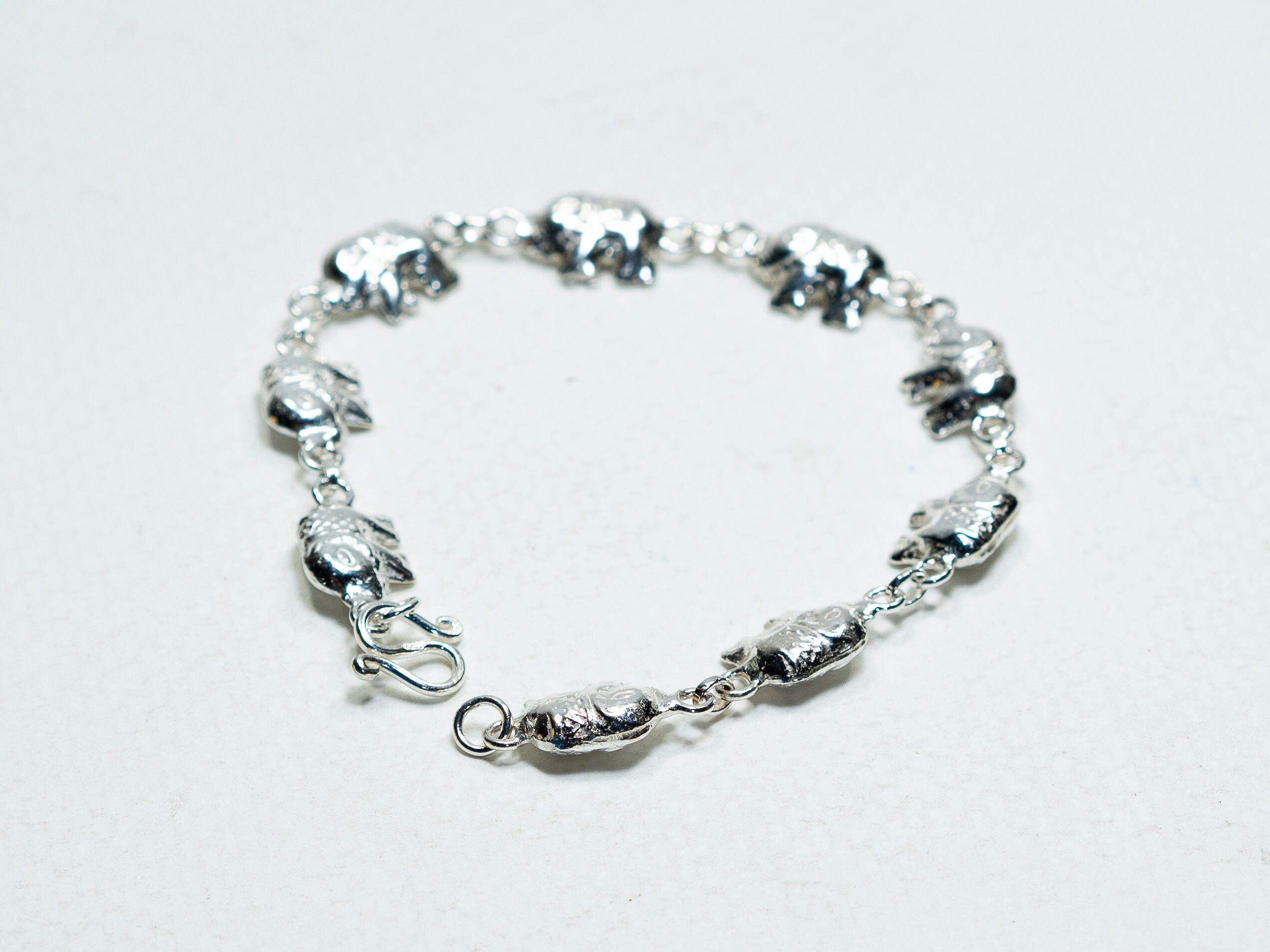 Sterling Silver 925 Elephant Bracelet