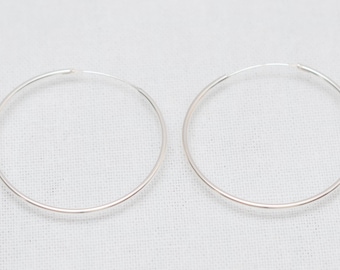 Sterling 925 silver hoop earrings