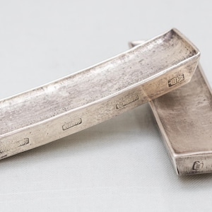 Antique Fine Silver Bar, Hmong Silver Ingot, Chinese Vietnamese Silver Ingot, Nyiaj Choj, Nyiaj Daim 375-380 Grams