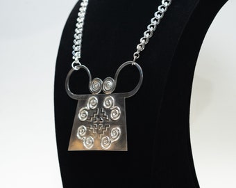 Ciondolo Phiaj o Soul Lock in argento con collana a maglie cubane