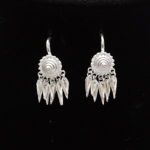 Hmong or Miao Silver Earrings