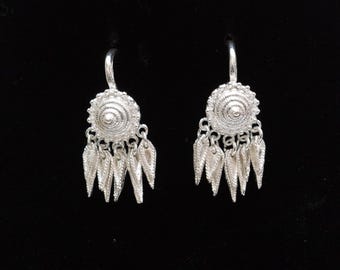 Hmong or Miao Silver Earrings