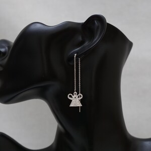 Silver Hmong or Miao Phiaj Dangle Earrings