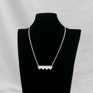 Handmade Hmong (Miao) Paj Ntaub silver pendant with necklace