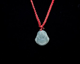 Ciondolo in giada con Buddha felice