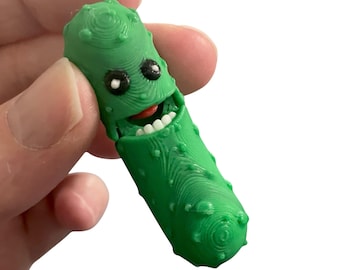 Pickle Fidget Toy - Tickles the Pickle - Articulated 3D Pickle - Stocking Stuffer