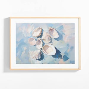Pastel Seashell Painting | Abstract Coastal Wall Art |  Printable Digital Download | Beach House Art Print