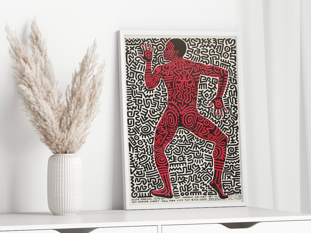 Keith Haring Poster, Vintage Exhibition Poster Print, Pop Art Print ...