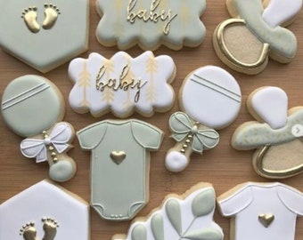 Custom Baby Shower Sugar Cookies