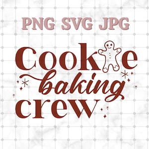 Cookie Baking Crew Svg, Fartuch świąteczny Svg, Piernik Svg, Kubek świąteczny Png, Pieczenie Svg, Retro Boże Narodzenie Svg, Pieczone Świeże Codziennie, Święta