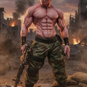 Tactical Kid Buu Statue | Majin Chaos Villain | Anime Military Figure | 3D Printed PLA+ Impact Resistant | Gym Decor Man Cave Gift