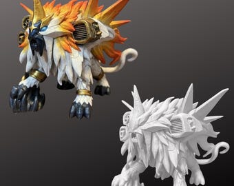 Majestic Entei - Statua dipinta a mano o kit modello non verniciato - Figura stampata in 3D della leggendaria Bestia del Fuoco - PLA+