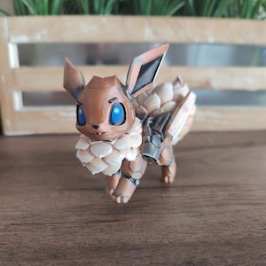 Mecha Eevee - Hand Painted Statue OR Unpainted Model Kit - Pokemon Robot Cyberpunk Steampunk 3D Printed Figure - PLA+