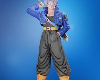 Statue du futur Trunks | Guerrier Voyageur du Temps | Figurine Android Saga Z Fighter | PLA+ résistant aux chocs imprimé en 3D | Cadeau déco anime des années 90 pour la salle de sport