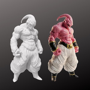 Majin Buu - Hand Painted Statue OR Unpainted Model Kit - Dragon Ball Z Anime Villain 3D Printed Figure for Painting - PLA+
