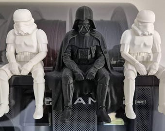 Statue triste de Dark Vador | Seigneur Sith déprimé | Figurine humeur côté obscur | PLA+ résistant aux chocs imprimé en 3D | Parodie de décoration de bureau de fan Star Wars