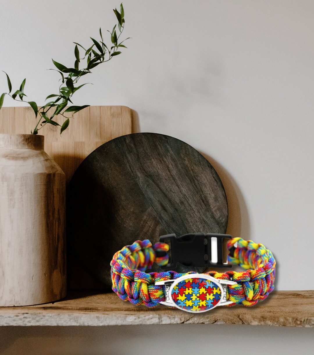 Autism Awareness Paracord Bracelet Autism ID Bracelet for Men and Women