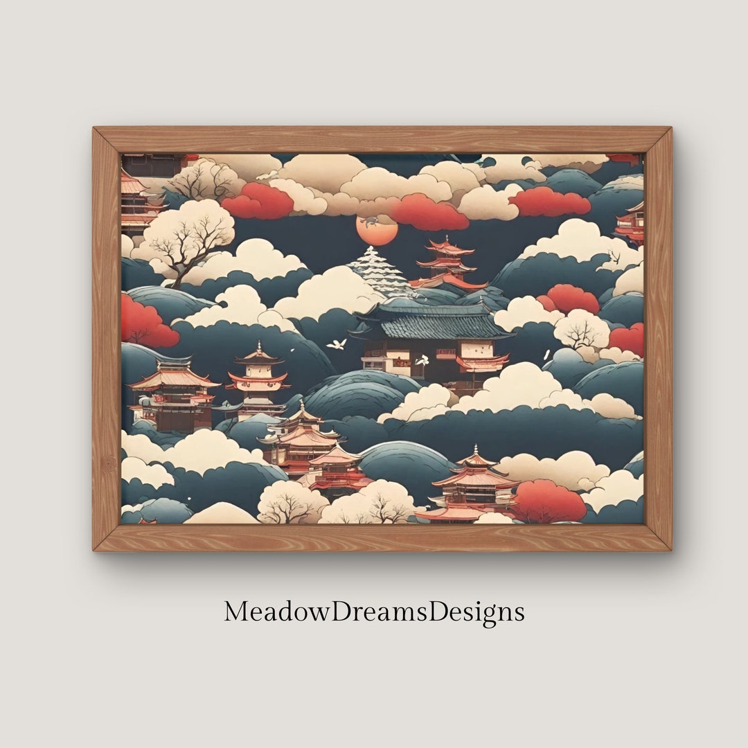 Japandi Abstract Wall Art Digital Download for Living Room, Abstract