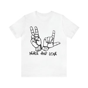 Peace and love printed tee