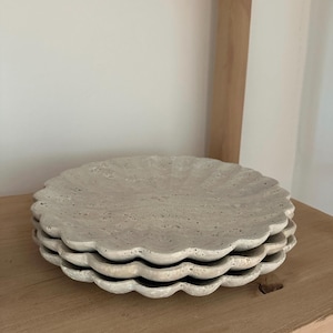 Travertine Flower Plate/Tray