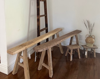 Reclaimed wood bench