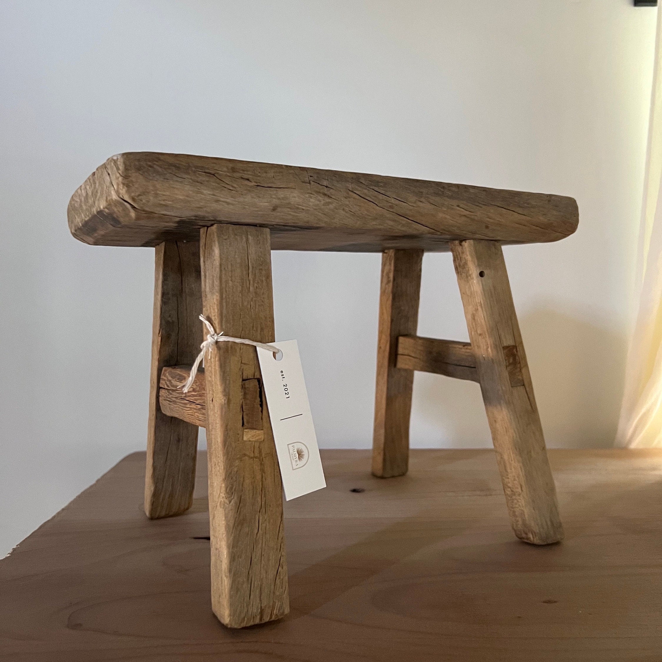 Reclaimed Wood Stools Etsy
