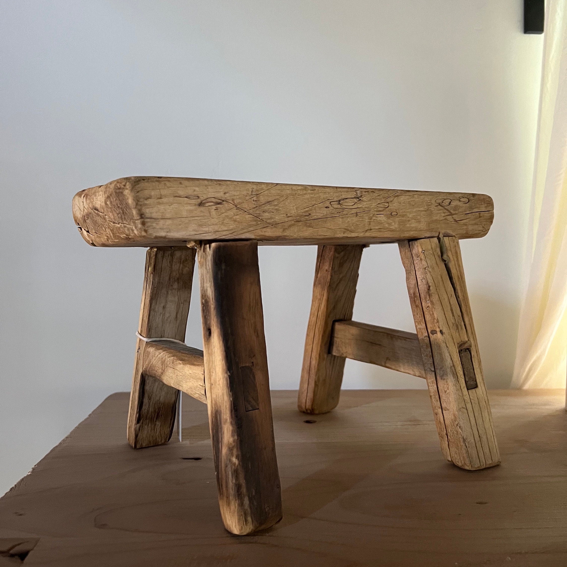 Reclaimed Wood Stools Etsy