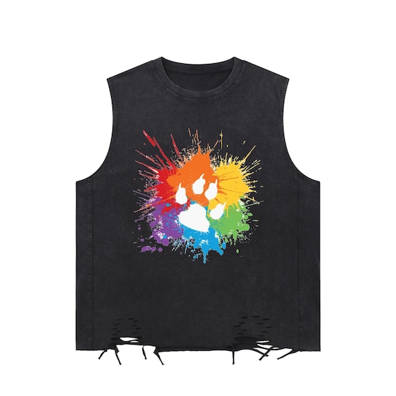 Snow Washed Raw-Hem Tank Top