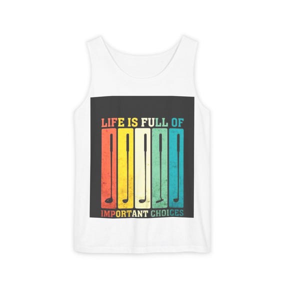 Colorful Musical Choices Tank Top, Unisex Summer Top, Gift for Musicians, Music Lover Apparel, Festival Clothing, Vibrant Quote Shirt