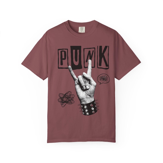 Punk Vibe Unisex T-shirt - Rock-On Spirit, Vintage Style Tee, Gift for Music Lovers, Festival Wear, Trendy Streetwear