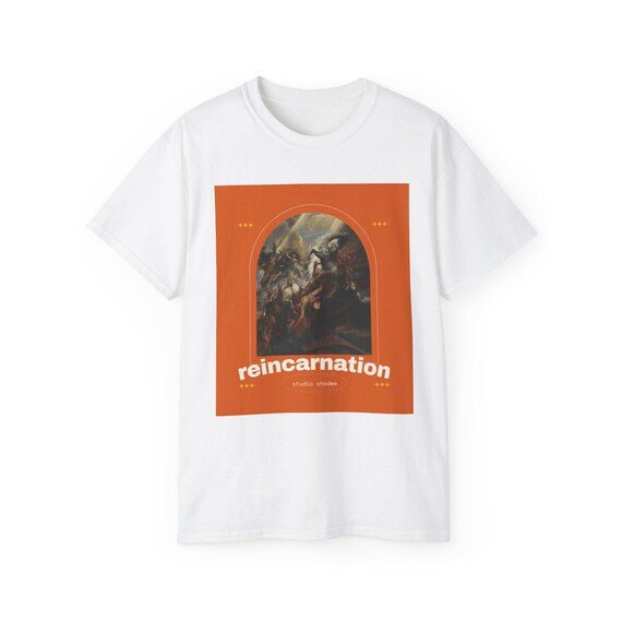 Reincarnation Art Unisex Ultra Cotton Tee, Spiritual T-Shirt, Vintage Graphic Tee, Gift for Artists, Unique Casual Wear