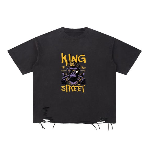 Snow Washed Raw-Hem T-Shirt