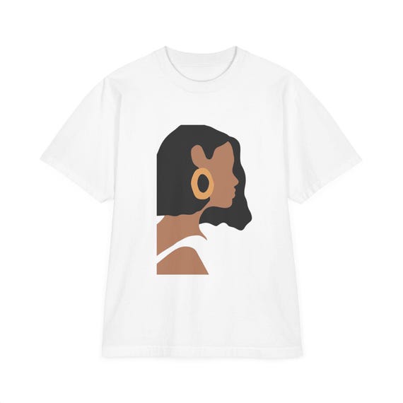 Chic Graphic T-Shirt with Stylish Profile Design, Feminine Apparel, Casual Wear, Gift for Her, Everyday Fashion, Trendy Tee