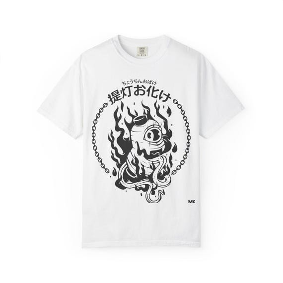 Garment-Dyed T-Shirt with Unique Japanese Art, Streetwear Tee, Unisex Graphic Shirt, Casual Wear, Gift for Anime Lovers