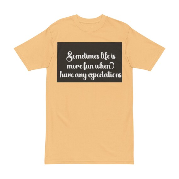 Funny Expectation Quote Men's Heavyweight Tee, Casual Tee, Gift for Him, Men's Graphic Shirt, Humor T-Shirt, Everyday Wear