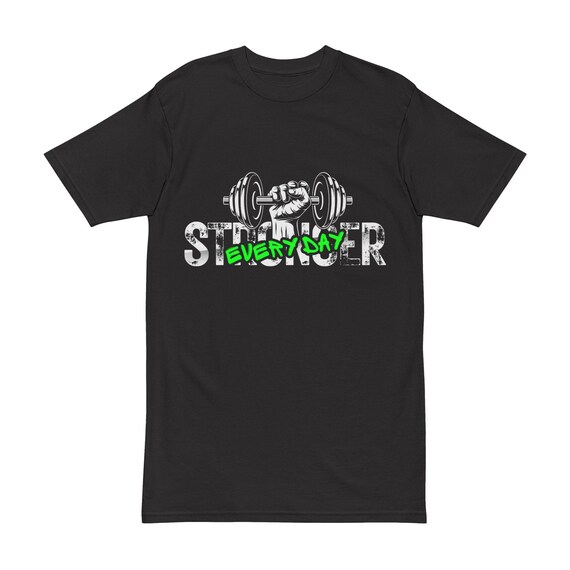 Men's Heavyweight Fitness Tee - Stronger Every Day