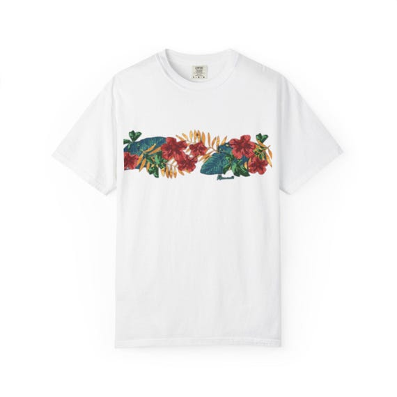Tropical Floral T-Shirt - Perfect for Summer Fashion, Beach Days, Vacation, Gift for Friends, Eco-Friendly Wear