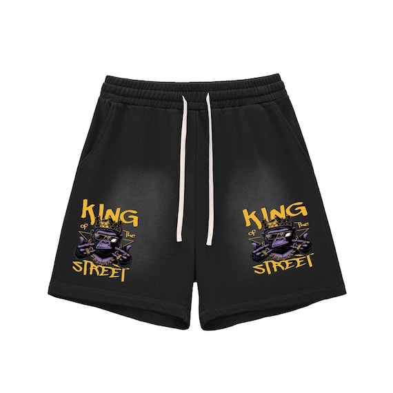 Sun Fade Raw Edge Cotton Shorts