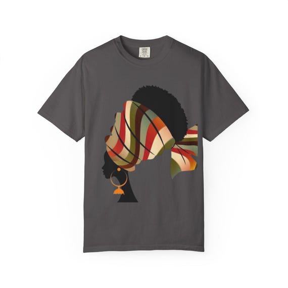 Afro Heritage T-Shirt | Unisex, Garment-Dyed Tee, Natural Hair Pride Apparel, Gift for Black History Month, Everyday Wear