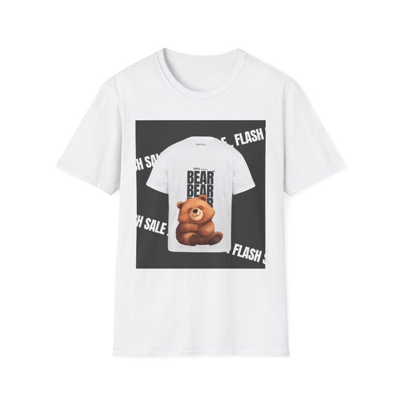 Cute Bear Graphic T-Shirt Unisex Apparel